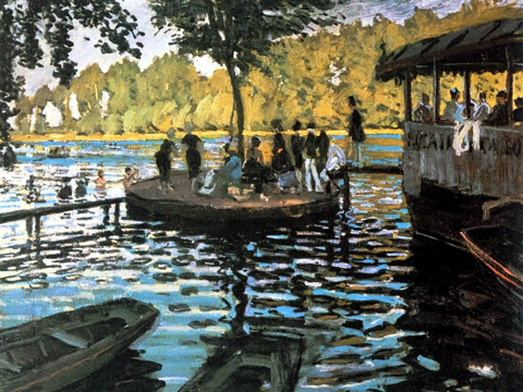 reproductie La Grenouillère van Claude Monet